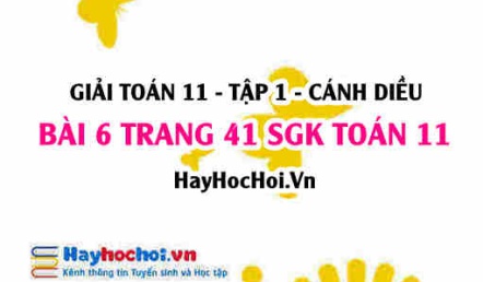 Giải bài 6 trang 41 Toán 11 tập 1 SGK Cánh Diều